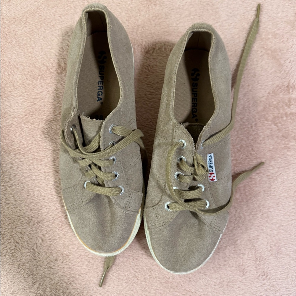 Superga Women's Beige Canvas Sneakers